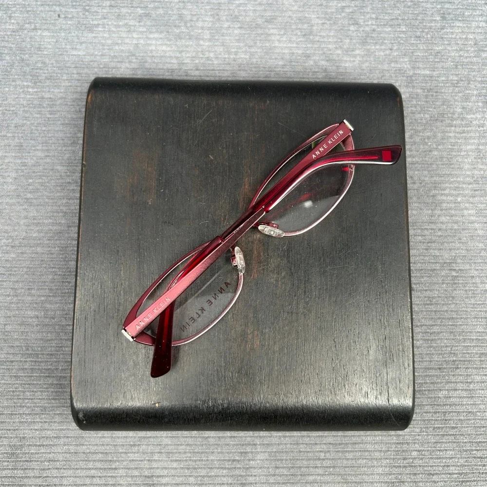 Anne Klein AK5014 Burgundy Fade Cat Eye Optical Y2k Eyeglass Frames 135 604